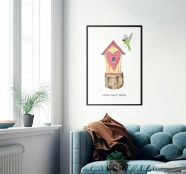 Poster da soggiorno casa dolce casa - TenStickers