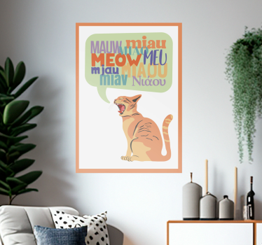 Poster cameretta i gatti miagolano - TenStickers