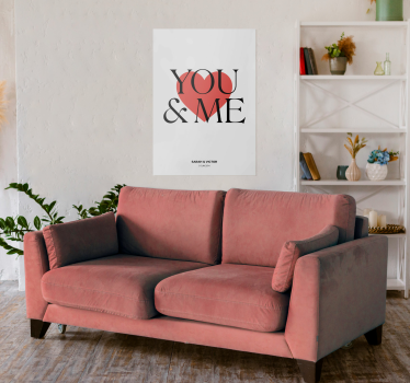 Poster personalizzati tu ed io - TenStickers