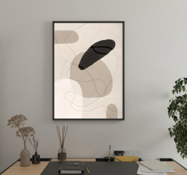 Poster astratti sfumature e forme beige - TenStickers