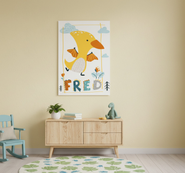 Poster cameretta pterosauro giallo infantile - TenStickers