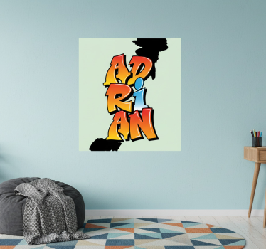 Poster cameretta ragazzi arte del nome colorata - TenStickers