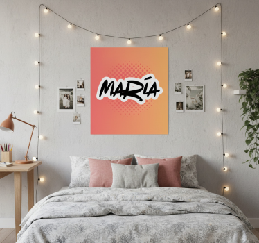 Poster cameretta ragazzi arte del nome personalizzata - TenStickers