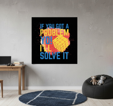 Poster cameretta ragazzi citazione cubo di rubik - TenStickers