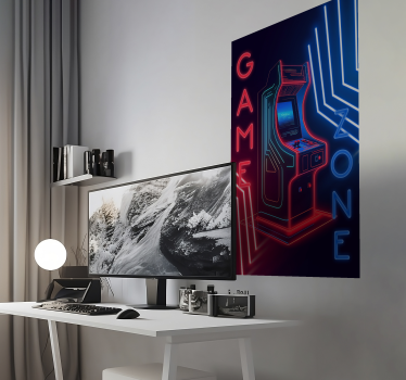 Poster cameretta ragazzi zona di gioco al neon - TenStickers