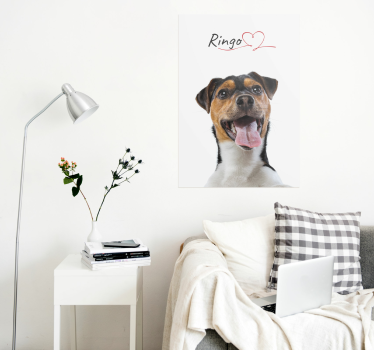 Poster Cane amore per cani personalizzato - TenStickers