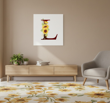 Poster con fiori girasole personalizzabile - TenStickers