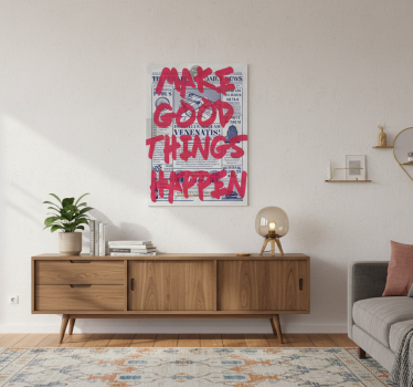 Poster con frasi fai accadere cose belle design retro - TenStickers
