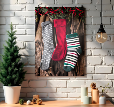 Poster con tre calze di Natale - TenStickers