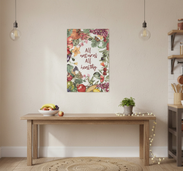 Poster da cucina 100% naturale e salutare - TenStickers