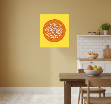Poster da cucina arancione disegnato a mano - TenStickers