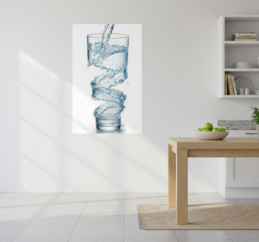 Poster da cucina bicchiere d'acqua - TenStickers