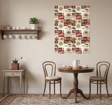 Poster da cucina caffè retrò - TenStickers