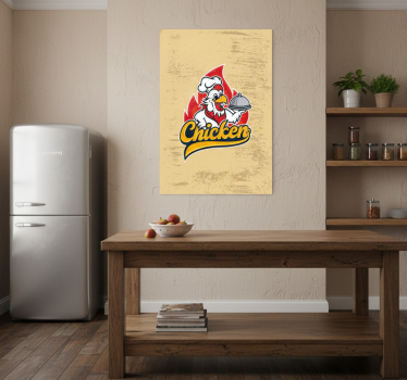 Poster da cucina chef di pollo vintage - TenStickers