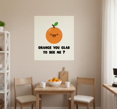 Poster da cucina citazione divertente con arancia - TenStickers
