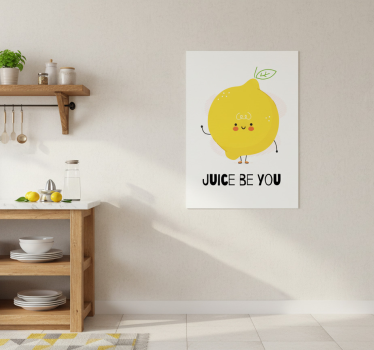 Poster da cucina citazione divertente con limone giallo - TenStickers