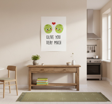 Poster da cucina citazione divertente con olive - TenStickers