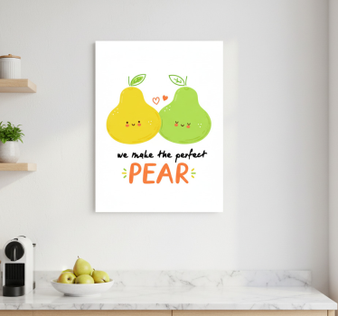 Poster da cucina citazione divertente con pere - TenStickers