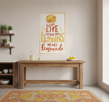 Poster da cucina citazione schizzo limone - TenStickers