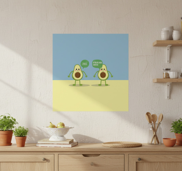 Poster da cucina citazione sull'avocado e i grassi buoni - TenStickers