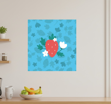 Poster da cucina con motivi di frutta e fiori colorati - TenStickers
