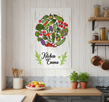 Poster da cucina cucina con verdure - TenStickers