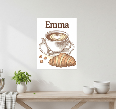 Poster da cucina design caffè personalizzato - TenStickers