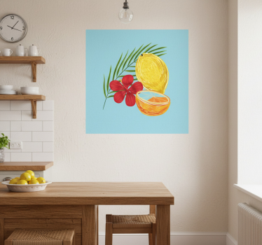 Poster da cucina design frutti limoni pastello - TenStickers