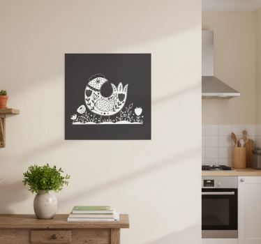 Poster da cucina galline orgogliose con fiori polacchi - TenStickers