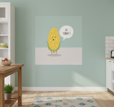 Poster da cucina gioco di parole così corny - TenStickers