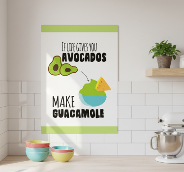 Poster da cucina gioco di parole sull'avocado - TenStickers