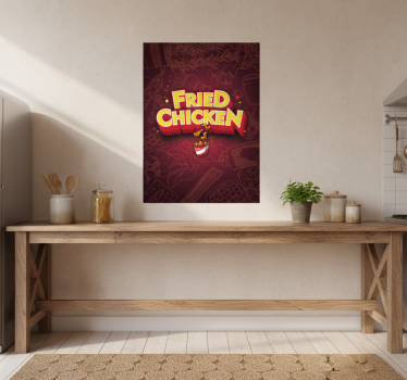 Poster da cucina graffiti taco pollo fritto - TenStickers
