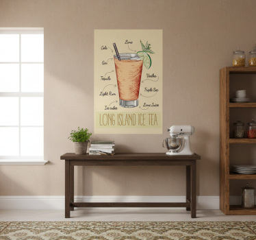 Poster da cucina long island iced tea - TenStickers