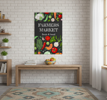 Poster da cucina mercato contadino - TenStickers