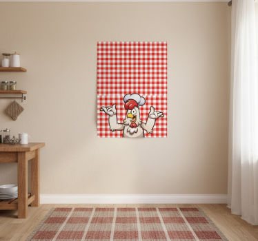 Poster da cucina pollo cuoco cartone - TenStickers