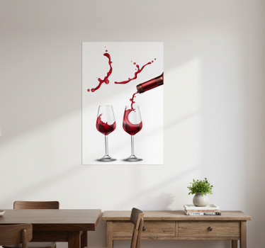 Poster da cucina spruzzo di vino dinamico - TenStickers