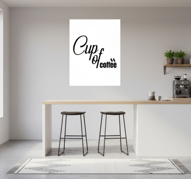 Poster da cucina tazza di caffè stile minimalista 3 - TenStickers