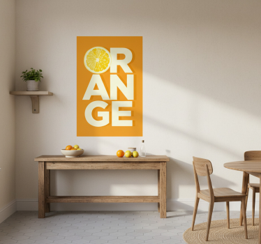 Poster da cucina testo arancia affettata - TenStickers