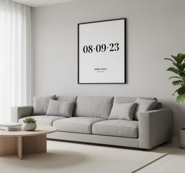 Poster da parete personalizzati data speciale - TenStickers