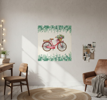 Poster da soggiorno bicicletta vintage rustica - TenStickers