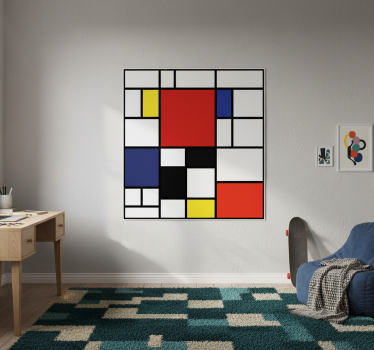 Poster da soggiorno blocchi di colore astratti - TenStickers