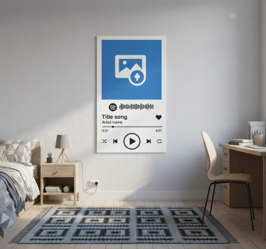 Poster da soggiorno canvas spotify sfondo bianco - TenStickers