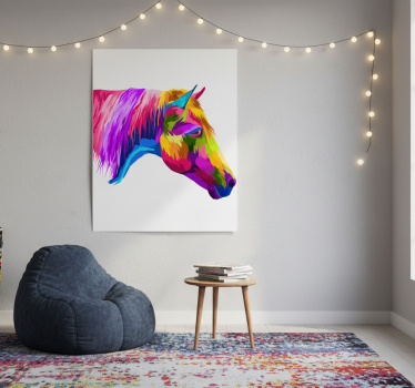 Poster da soggiorno cavalli multicolore - TenStickers