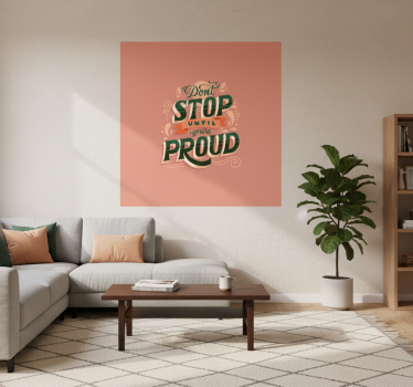 Poster da soggiorno citazioni di orgoglio - TenStickers