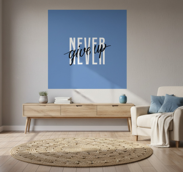 Poster da soggiorno citazioni non mollare mai - TenStickers