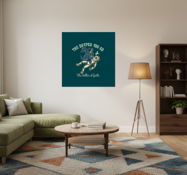 Poster da soggiorno citazioni più profonde vai - TenStickers