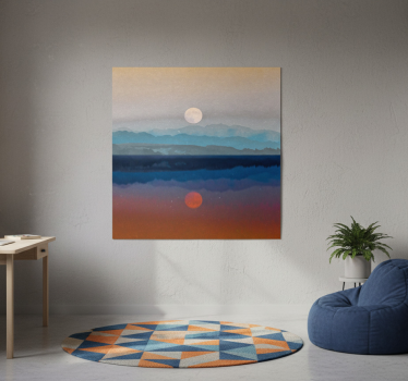 Poster da soggiorno design della bella luna spaziale - TenStickers