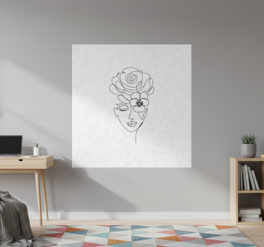 Poster da soggiorno donna minimalista senza volto - TenStickers