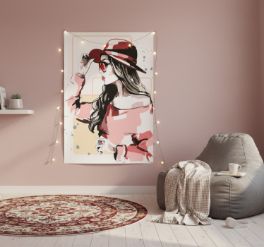Poster da soggiorno donne con sombrero - TenStickers