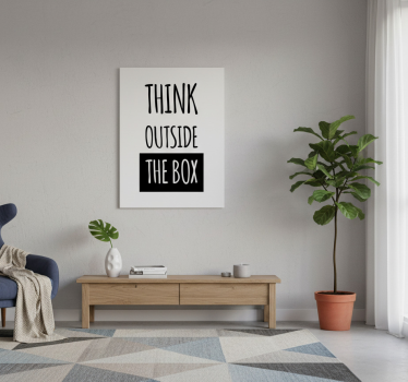 Poster da soggiorno pensa fuori dagli schemi - TenStickers